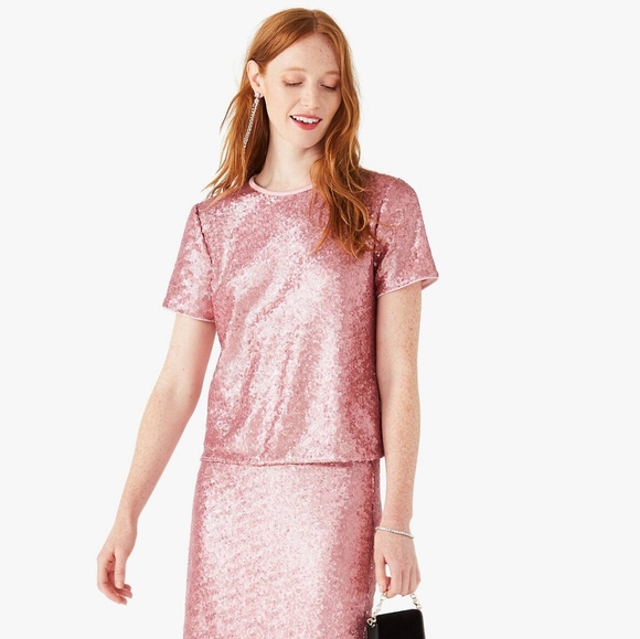 kate spade sequin bow back top Sz Medium NWOT - Picture 3 of 6